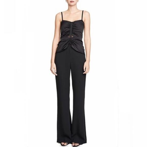 JONATHAN SIMKHAI Ruched‎ Strapless Jumpsuit Size 4 Black Minimalist Formal - Picture 5 of 16
